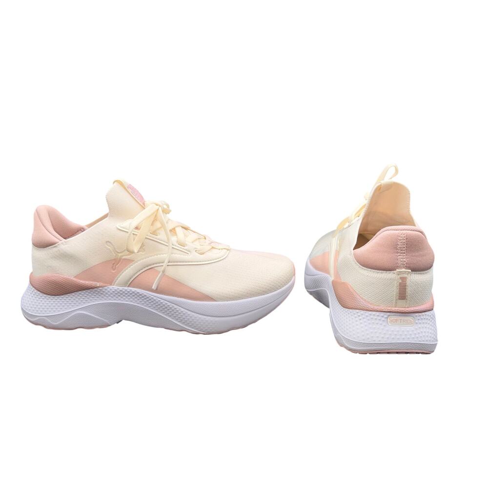 Puma Softride Sophia Women’s Sneakers Cream Pink Chunky Shoes Size 10.5